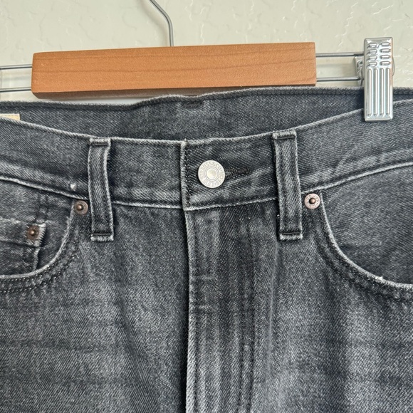 Levi’s Premium Denim ANKLE COLUMN SKIRT Maxi Jean Skirt, size 27 Black - Picture 5 of 7